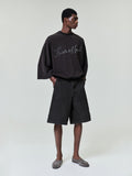 Washed Canvas Utility Shorts