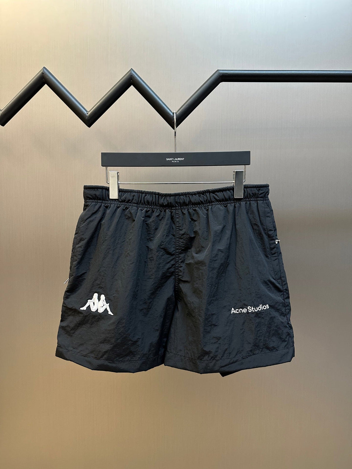 Acne Studios Elastic Waist Graphic Casual Shorts
