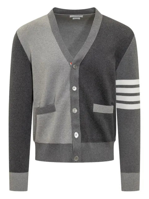 Thom Browne Funmix cotton crepe milano stitch cardigan