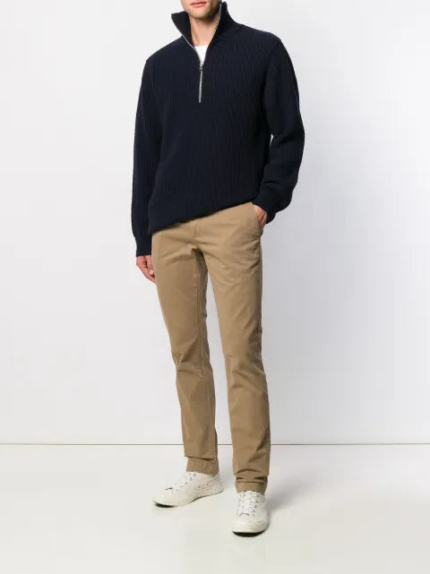 Closed half-zip sweater