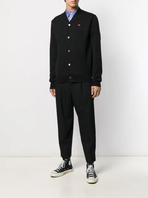 Comme Des Garçons Play Heart logo V-neck cardigan