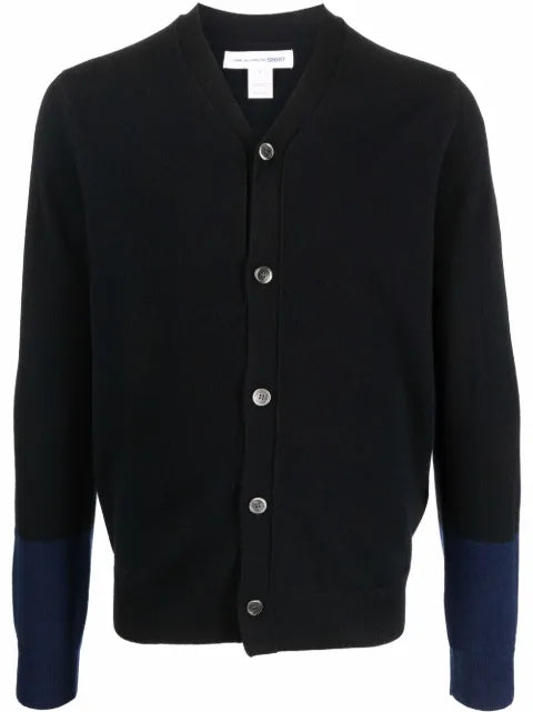 Comme Des Garçons Shirt two-tone wool cardigan