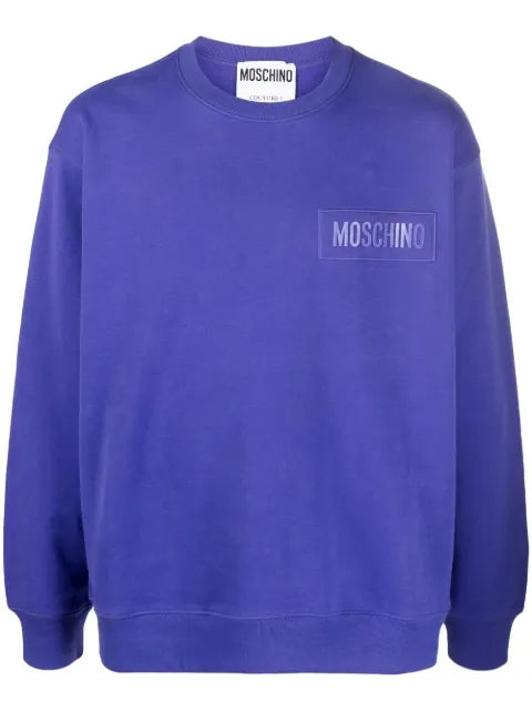 Moschino logo-patch sweatshirt