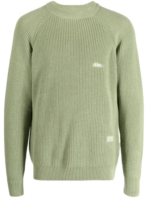 Advisory Board Crystals embroidered-logo knit sweater