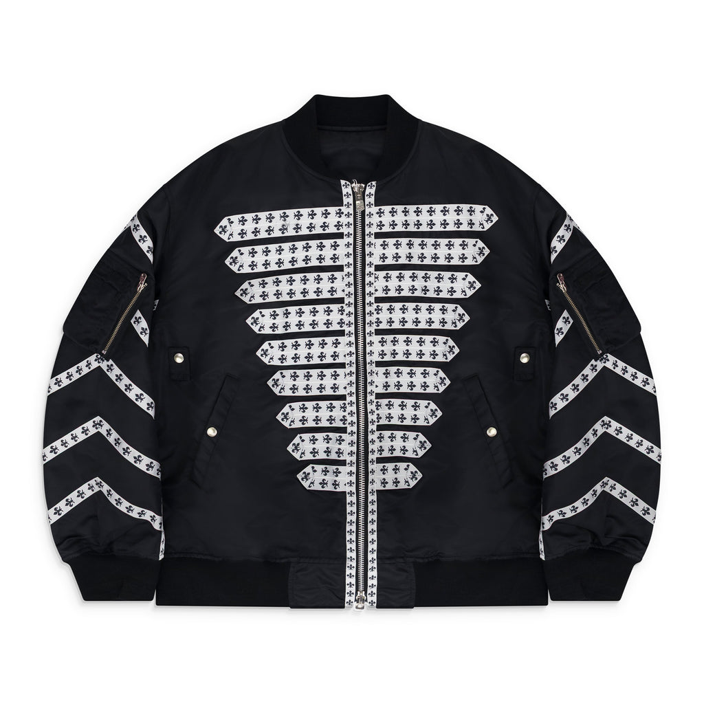 Black Huge Brit Bomber Jacket