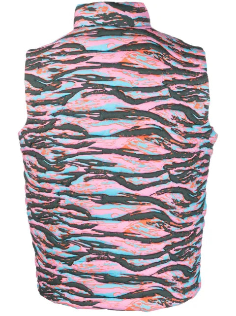 ERL camouflage-print quilted puffer gilet