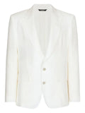 Dolce & Gabbana linen single-breasted blazer