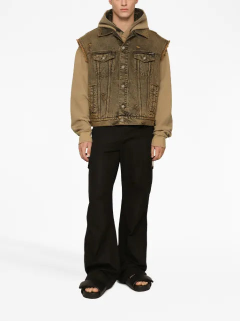 Dolce & Gabbana overdyed denim gilet