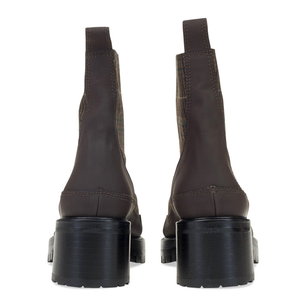 BROWN EXCLUSIVE PLAID CHRIS ANKLE BOOTS
