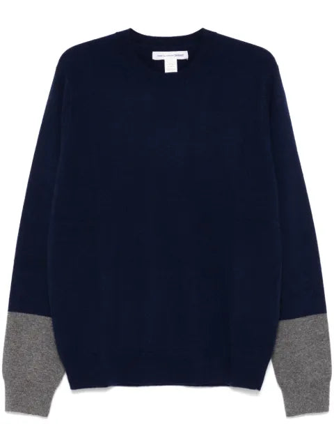 Comme Des Garçons Shirt colour-block lambswool sweater