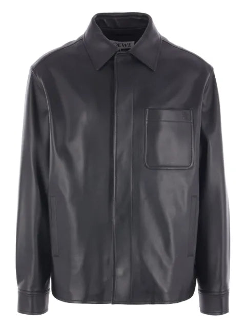 LOEWE leather shirt jacket