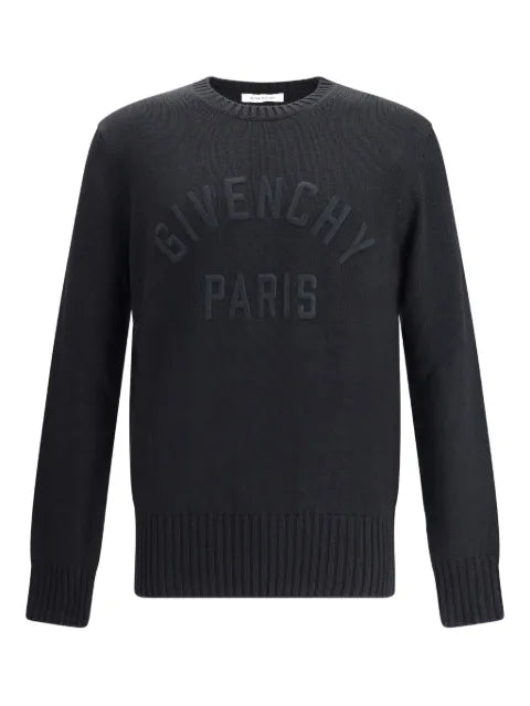 Givenchy sweater in cotton knit with Paris embroidery