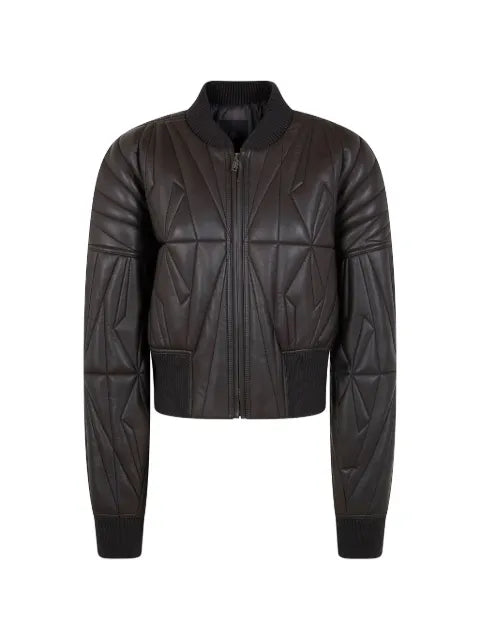 Moncler x Rick Owens leather bomber jacket