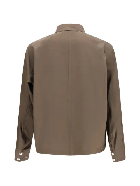 sacai buttoned cotton shirt jacket