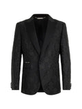 Philipp Plein wool blazer with satin details monogram
