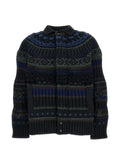 sacai crochet panelled cardigan