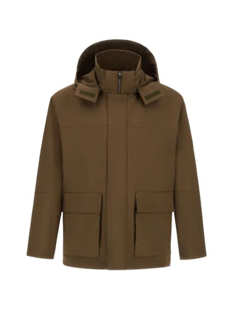 Herno flap-pocket hooded jacket
