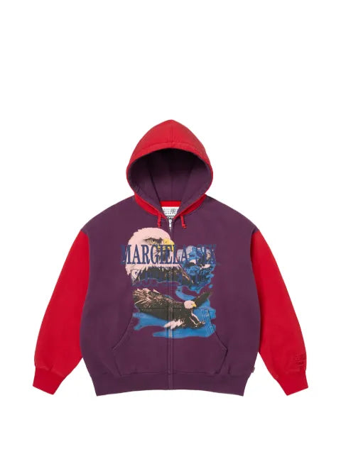 Supreme x MM6 Maison Margiela eagle-motif hoodie