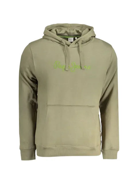Pepe Jeans logo-embroidered cotton hoodie