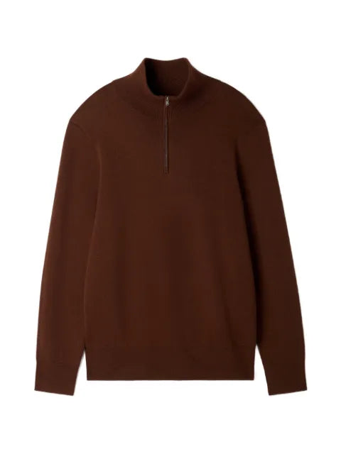 SANDRO quarter-zip stand-up collar sweater