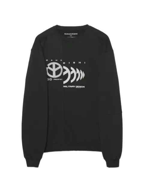 Maharishi Maha logo-print panelled sweater