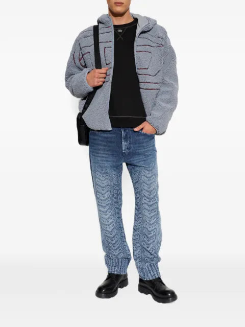 Diesel Teddy logo-embroidered hoodie