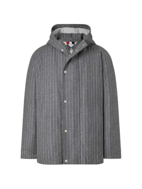 Thom Browne Browne 65 flannel cropped football parka