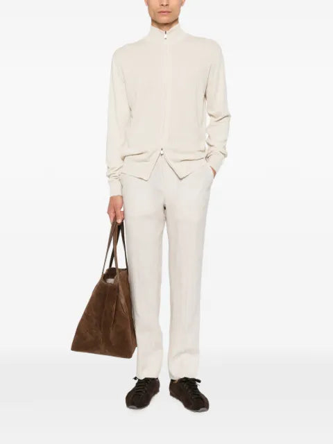 Corneliani ribbed-knit zip-fastening cardigan