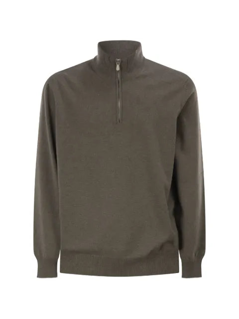 Brunello Cucinelli cashmere quarter-zip knitwear