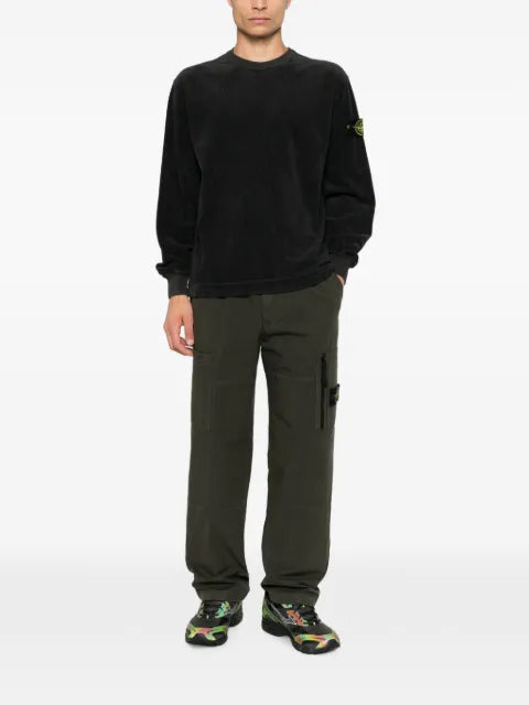 Stone Island corduroy-texture Compass-patch sweater