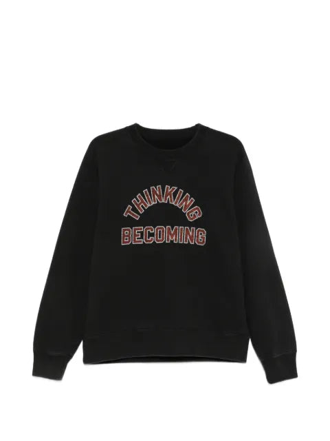 sacai slogan-print sweatshirt