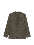 Boglioli check-pattern notched-lapel jacket