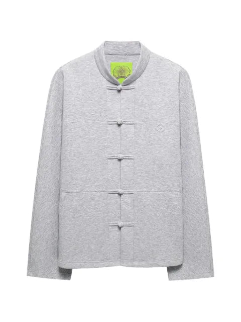 Shanghai Tang frog-fastening logo-embossed jacket