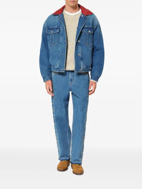 MARANT reversible shearling-effect denim jacket