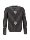 Emporio Armani argyle-pattern long-sleeve sweater