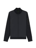 BOSS Hybrid jacket with knitted sleeves and back