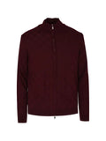 Tombolini check-pattern zip-up cardigan