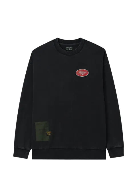 izzue logo-patch graphic-print sweatshirt