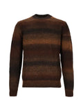 Corneliani gradient-stripe knitted sweater