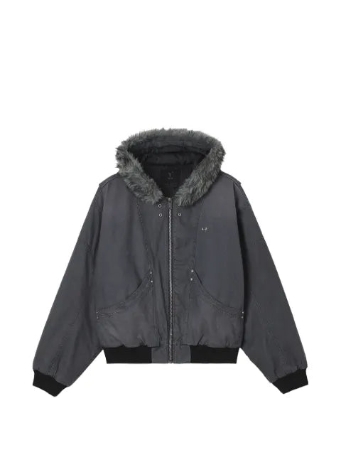 FIVE CM faux-fur trim hooded jacket
