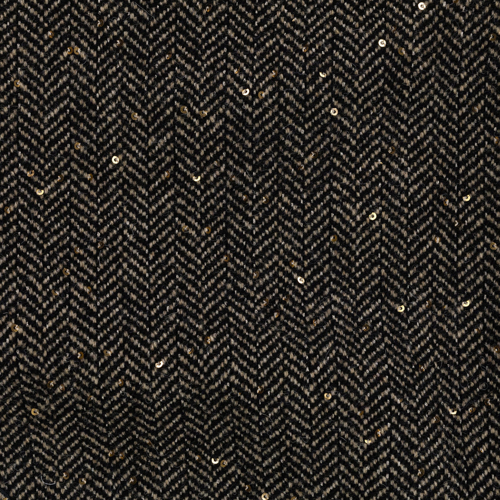Black Sand Herringbong Sequins Sweatpants