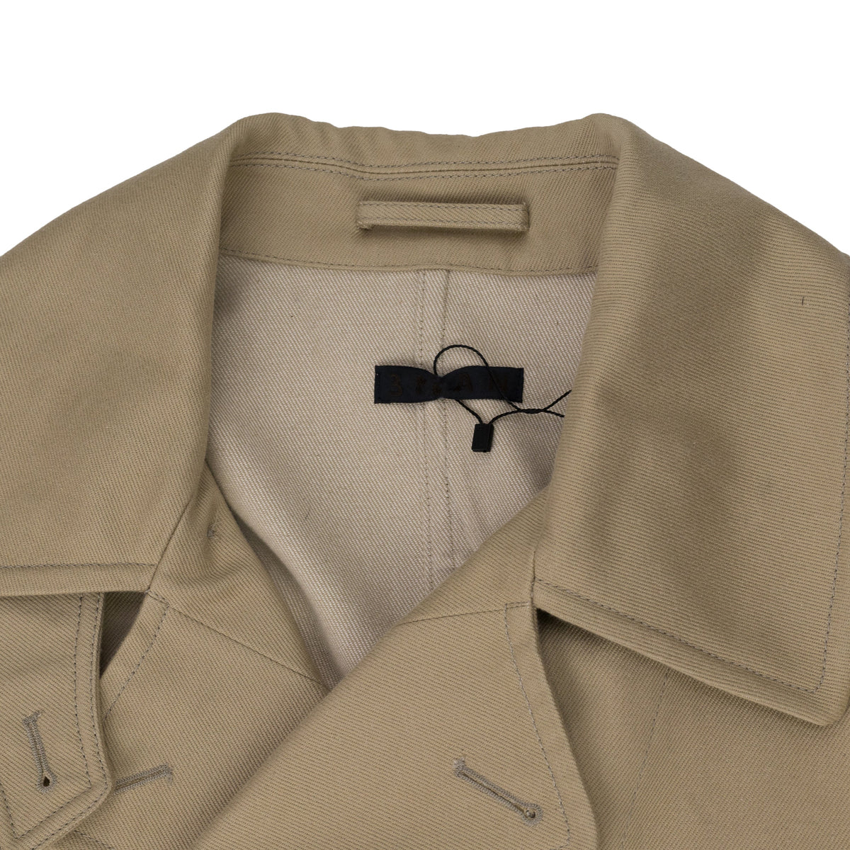 Beige Belted Peacoat