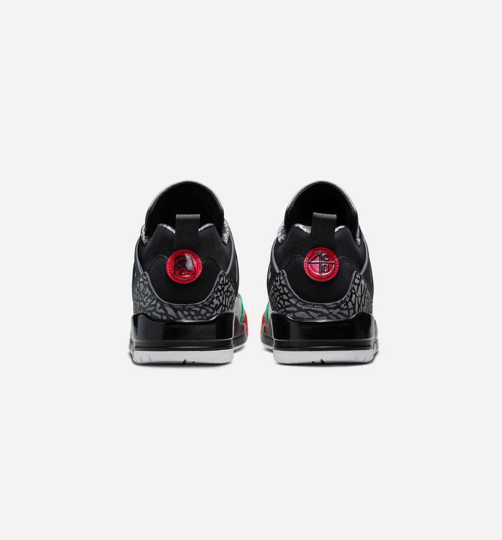Spizike Low Black and Classic Green | Men's Lifestyle Shoe | Black/Classic Green/White/University Red