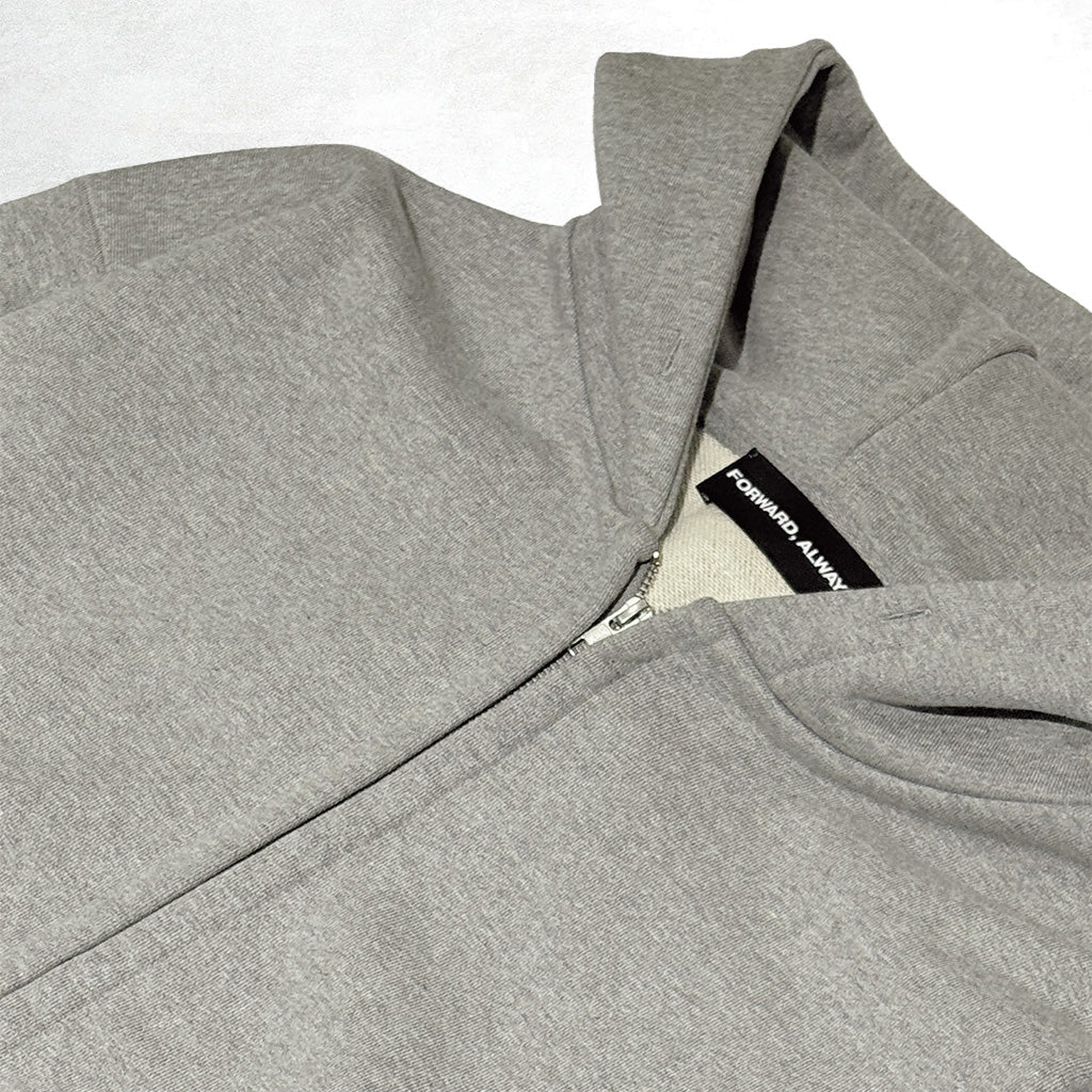 Forward, Always Ultra Heavyweight Hooded Zip Sweatshirt: Grey