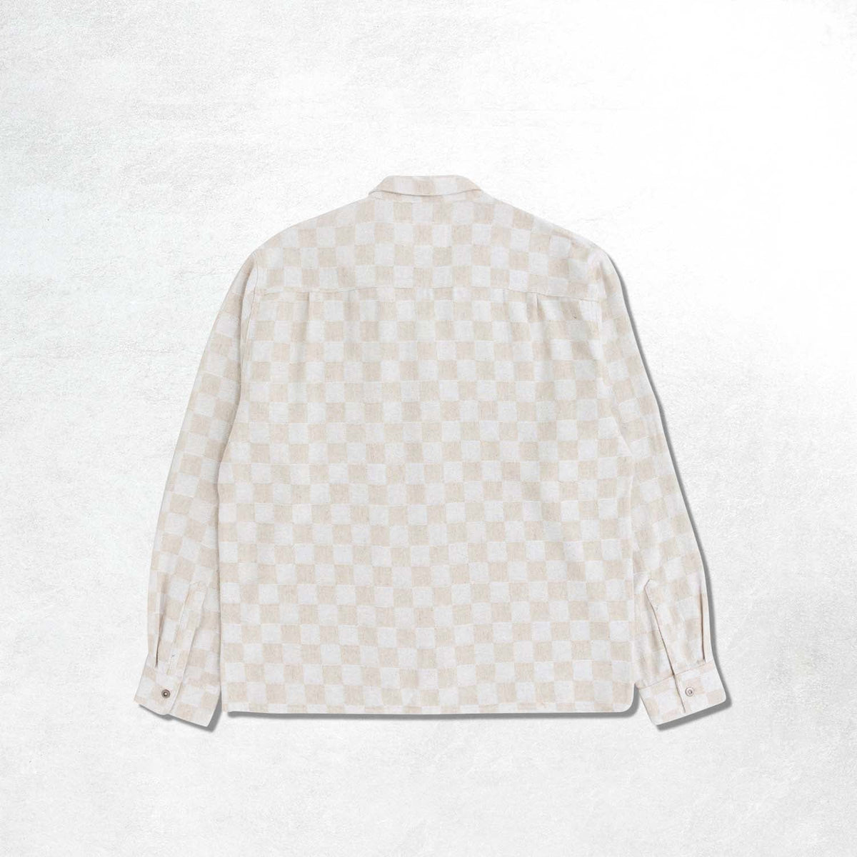 Heresy Trellis Revere Shirt: Ecru Check