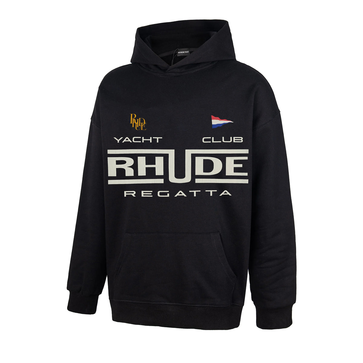 RHUDE Yacht Club Regatta Logo Hoodie Black