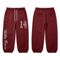 Vale Forever Burgundy Number 14 Printed Jogger Sweatpants