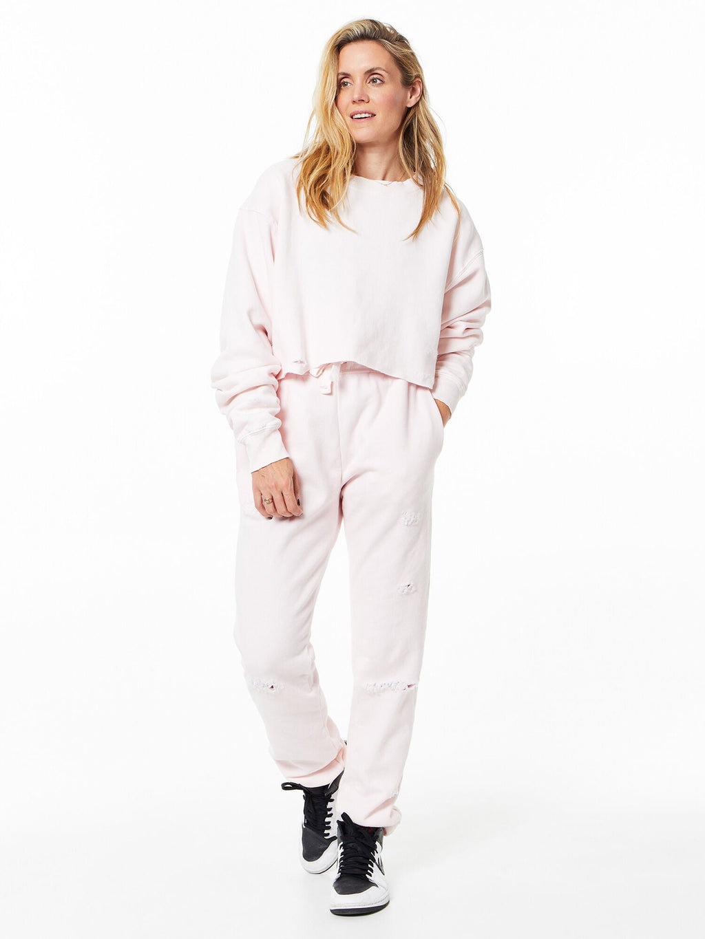 THE MOON ROSE CROPPED PULLOVER