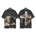 Godspeed Distressed Rhinestone Graphic T-Shirt