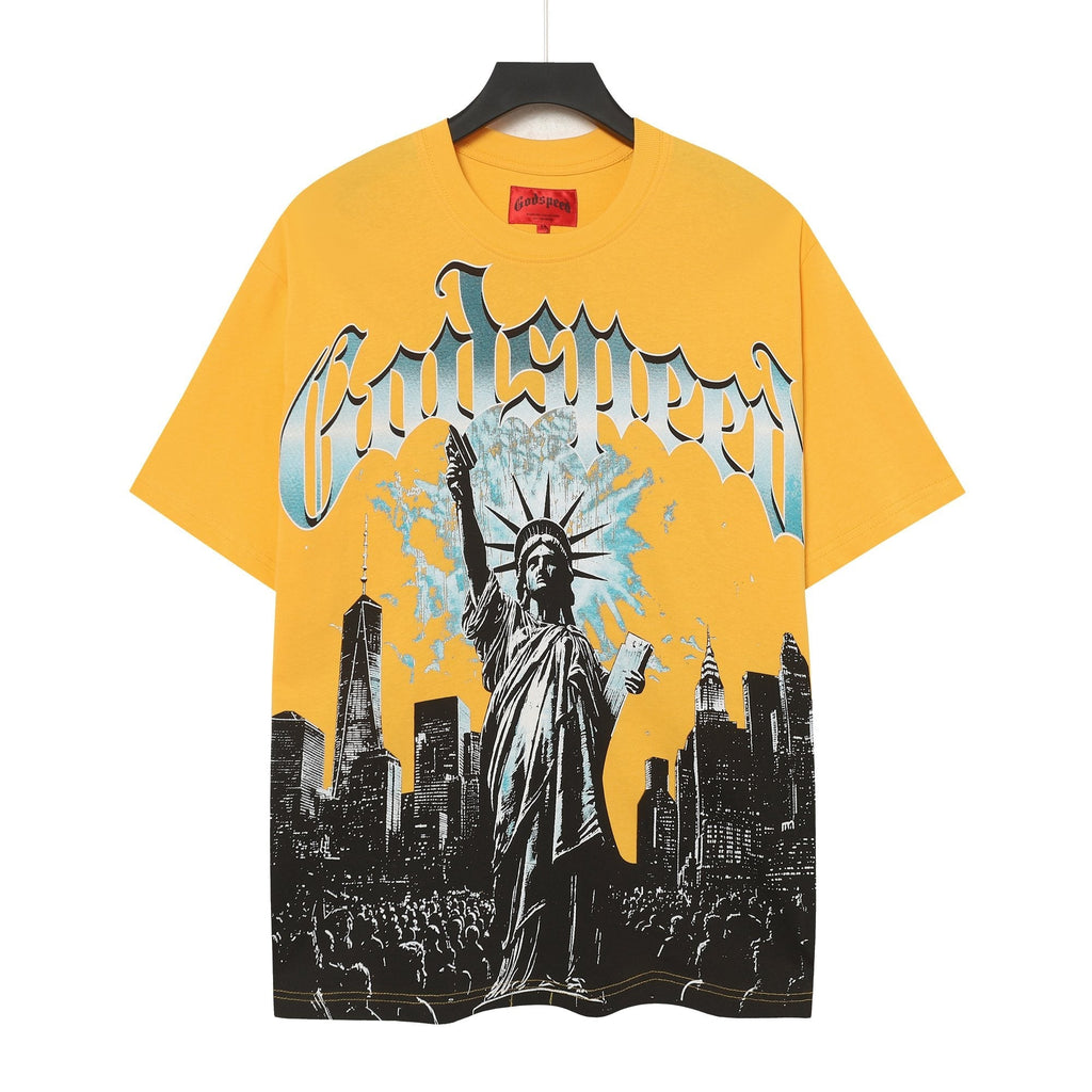 Godspeed Yellow Statue of Liberty Graphic T-Shirt